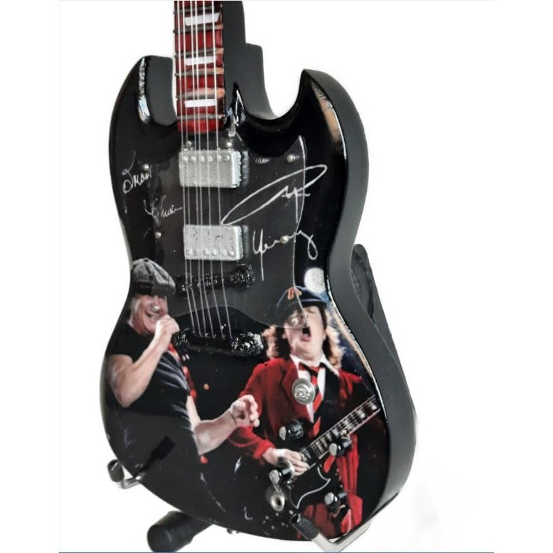 AC DC Angus and Brian Miniature Guitar