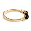 PalmBeach Yellow Gold-Plated Marquise Shaped Natural Black Onyx and Round