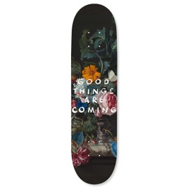 Notoriart Modern Typography Acrylic Wall Art Die-Cut Easy-to-Hang, 1 Panel 8" x 32", Good Things Skateboard