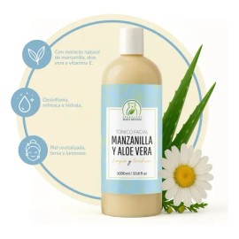 Tónico Facial Productos Mart Mexico Manzanilla & Áloe Vera 1L Para Todo Tipo De Piel