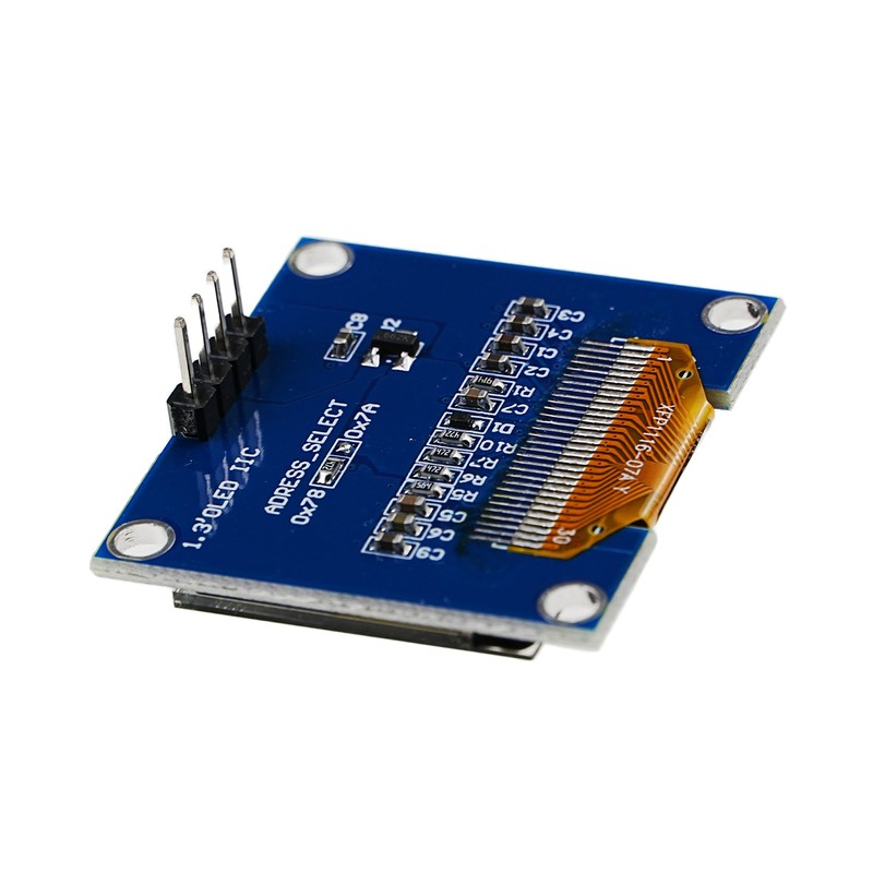 A-DIGISHUO 2Pcs 1.3-Inch I2C OLED Display Module DC 3.3V-5V 128x64