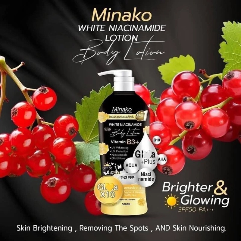 Minako Niacinamide Glutathione Plus Body Lotion - 500ml