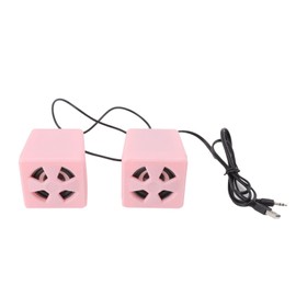 1 Pair 3.5mm Desktop Speaker Stereo Surround Sound Volume Adjustment Plug and Play Portable USB Compact Laptop Speakers