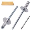 SKIR'CO (Pack of 300) Large Flange Aluminium Blind Rivets 4.0