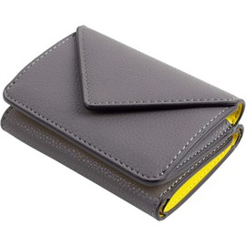 Malta Trifold Mini Wallet for Men and Women, Cowhide Leather, Compact, Button Closure for Coin Pocket, Card Slots, Large Capacity, 1 piece