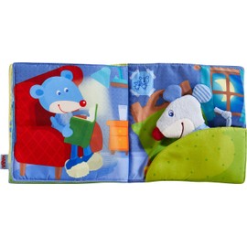 HABA 304211 - Stoffbuch Gute Nacht, viel Erzählspaß für Babys ab 6 Monaten, inklusive Maus als Fingerfigur, prima Geschenk zur Geburt und Taufe