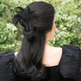 Faux Hair Bun - Clip On Buns,Comfortable Faux Hairpieces Extension Fake Updo for Women Travel Parties Messy Style Stylish Look