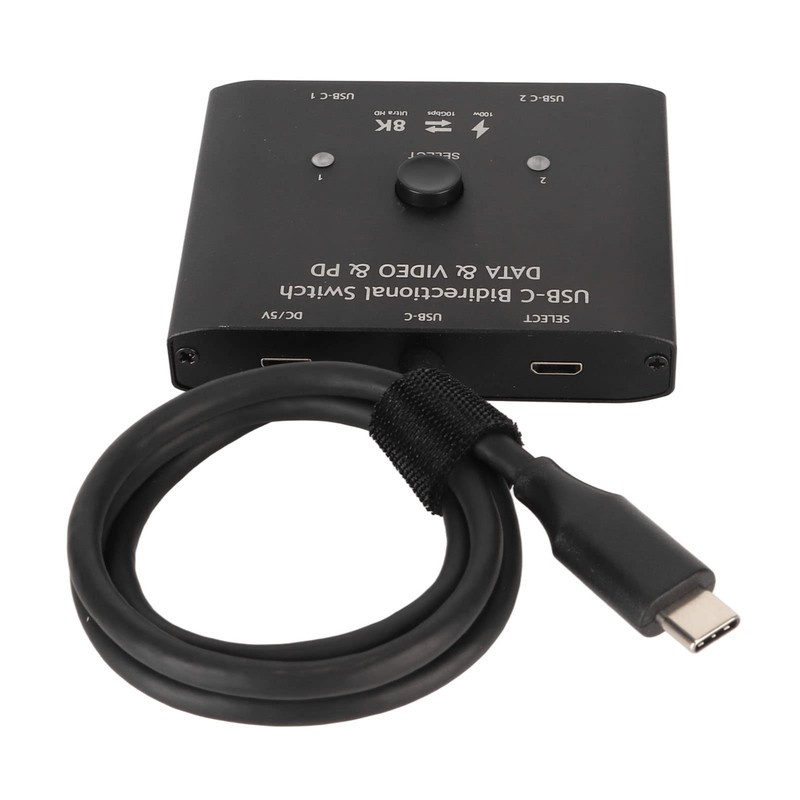 USB C Switch, Bi Directional USB C Switcher 2 in
