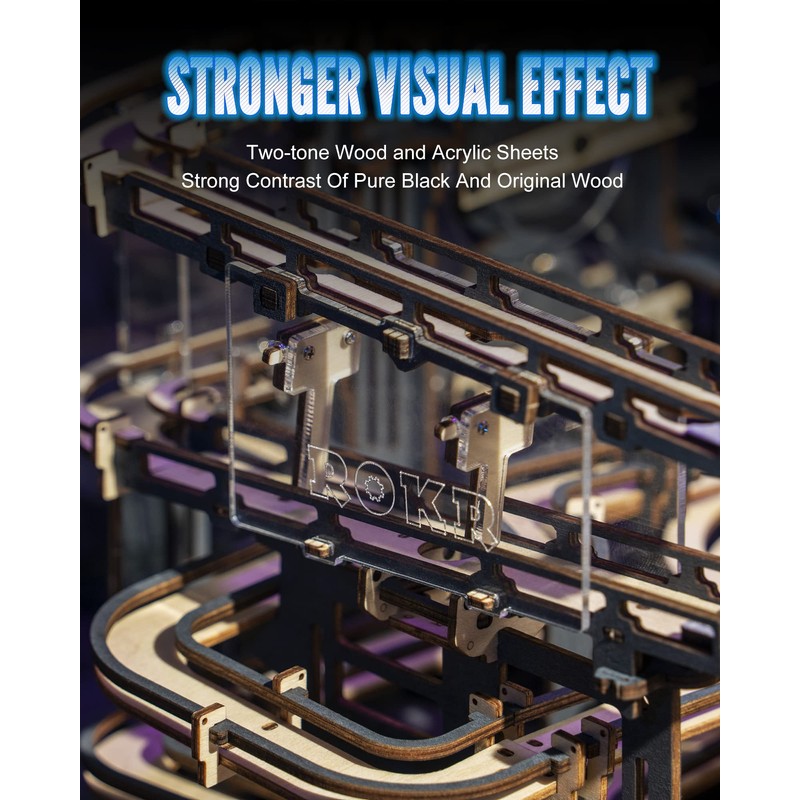 ROKR ROKR 3D Wooden Puzzles for Adults Marble Run Model