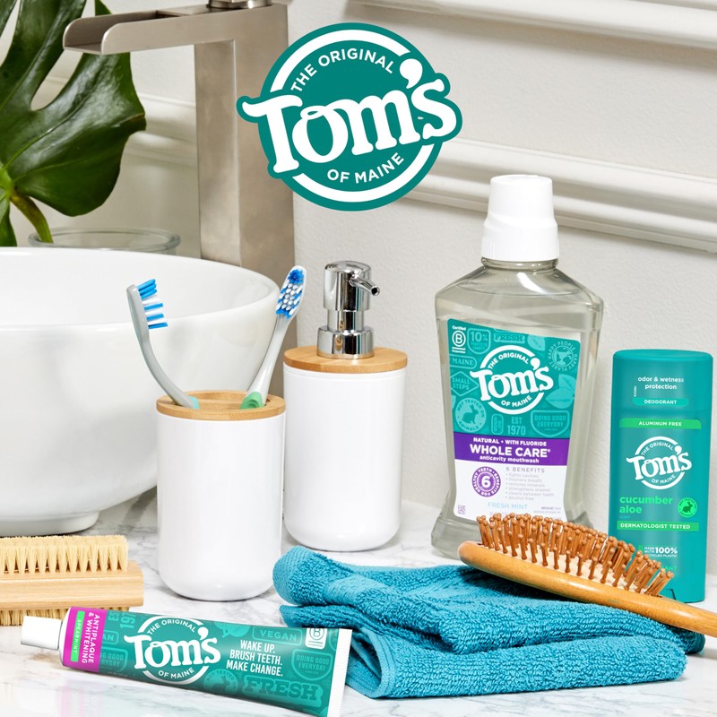 Tom’s of Maine Antiplaque and Whitening Fluoride Free Toothpaste, Spearmint
