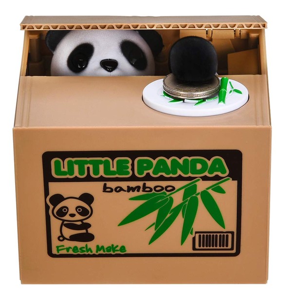 HmiL-U Panda Stealing Money Bank, Piggy Bank for Kids, Coin