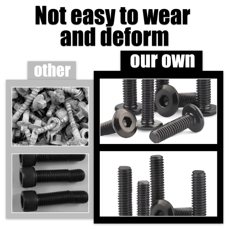 Plstod Pack of 40 M6 x 16 screws, flat head
