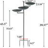 Aifeorzo 43" H Bird Baths for Outdoors, Free Standing Bird