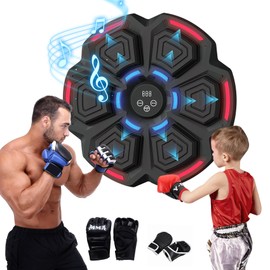 haodeli Music Boxing Machine for Kids Adults，Smart Bluetooth Boxing Machine with 2 Pairs of Boxing Gloves Wall Mounted, 9 Modes & 9 Speeds，Home Indoor Workout Trainer Equipment(Upgrade)