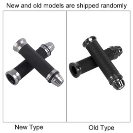 7/8" Motorcycle Handlebar Grips CNC Aluminum Rubber Hand Grip Universal for Bar Bike Bicycle()