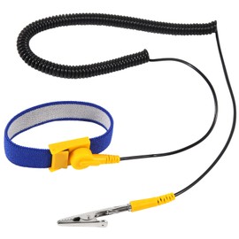 FEITA Anti Static Wrist Strap, 7.5" ESD Wristband Adjustable Grounding Bracelet, 10‘ Extendable Long Coil Cable with Alligator Clip, Fits Wrist Circumference 5" to 9"