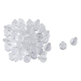 sourcingmap 32pcs 6mm Clear Flat Soft Stem Bumper Glide Patio Outdoor Furniture Chair Table