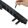 Zeberoxyz 18x37mm Drag Chain Length 1Meter Inside Open Type Black