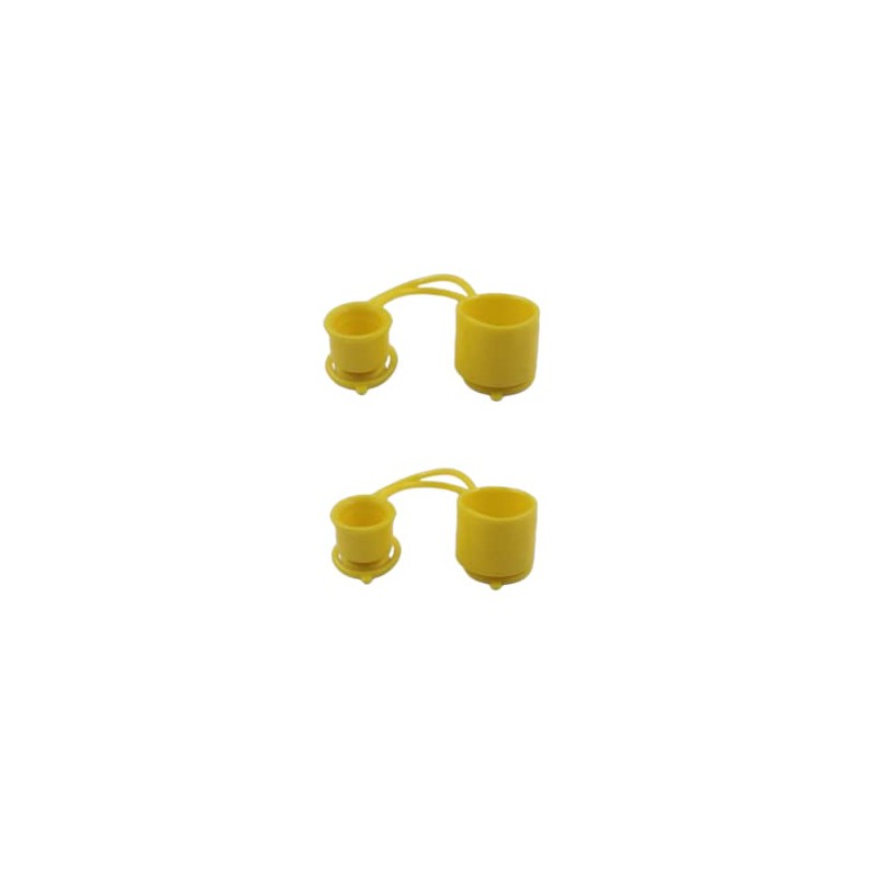 Yellow Rubber Dust Caps/Plugs For 1/2 Body Flat Face Hydraulic