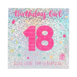 Depesche 0011694-001 Pop-up Greeting Card for 18th Birthday Folding Card with Music, Light Elements and an Original Saying, Birthday Card with Envelope Format 15.5 x 15.5 cm