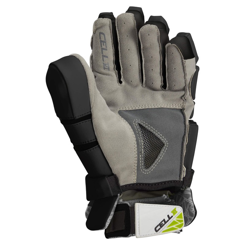 STX Cell VI™ Lacrosse Goalie Gloves, Extra Large, Black, Pair
