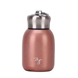 Mini 12oz Stainless Steel Water Bottle, Small Vacuum Insulated Water Bottle Leak Proof Sport Tumbler Cup Hot and Cold Water Bottle for Women Girls Kids Gift Milk Tea Lunch (Orange red)