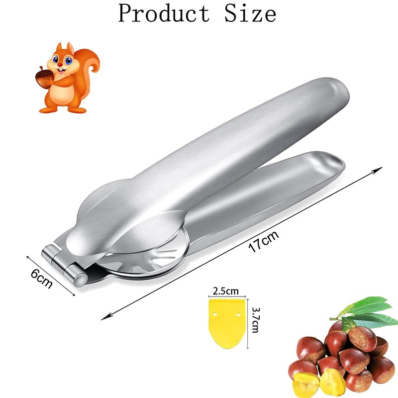 JLTXKST Chestnut Tongs, Chestnut Clip, Chestnut Cutter Stainless Steel, Chestnut