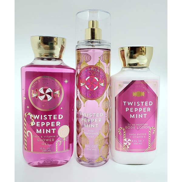 Bath Body Works Twisted Peppermint Mist , Shower Gel and Lotion