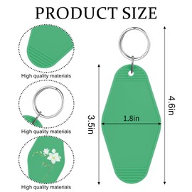 LOTMER 40 PCS Hotel Keychain Blank with Key Rings, 20 Colors Plastic Rhombus Motel Keychain, Sublimation Keychain Blanks for DIY Keychain and Luggage Tag(Deep Colour)