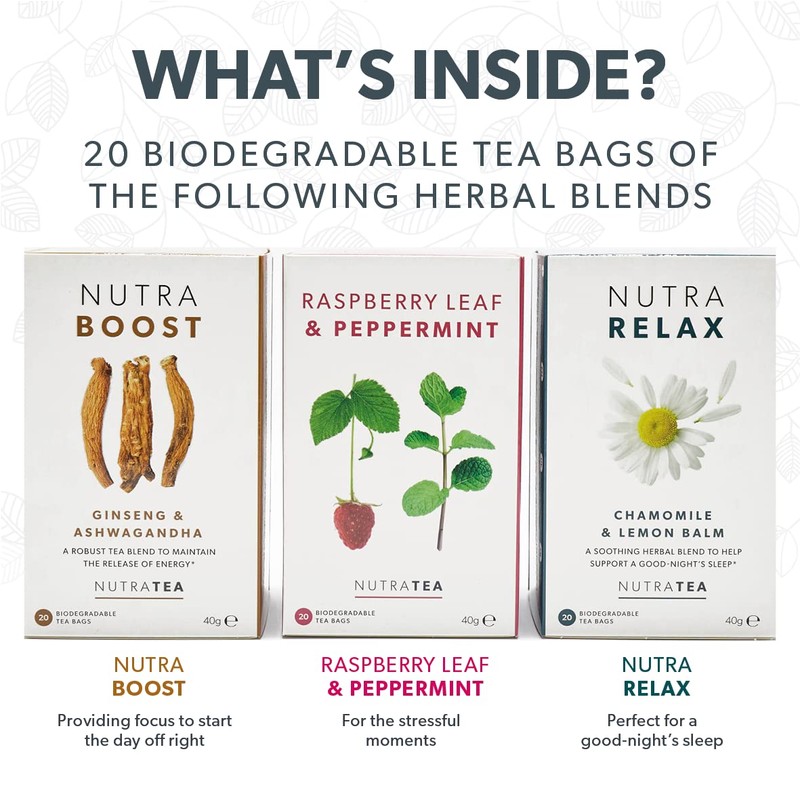 NutraTea - The Relaxing Gift Box - Herbal Teas Perfect