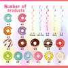 Sweet Donut Hanging Swirl Party Decorations 30 Pack Foil Ceiling