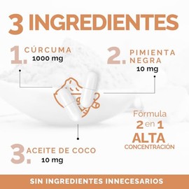 OBY Curcuma 1000 mg | Curcuma Capsulas con Pimienta Negra y Aceite de Coco | 120 Cápsulas | Suplemento Alimenticio