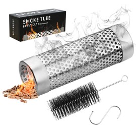 SHIKORI Smoke Tube for Pellet Grill, 5 Hours of Billowing Smoke, Stainless Steel Pellet Smoker Tube for All Grill or Smoker, Hot or Cold Smoking-6 inch
