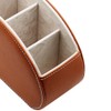 (Brown) - Fosinz Remote Control Holder Organiser Table Desk Leather