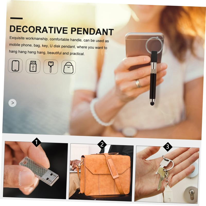 Gatuida 4pcs Pen Shape Keychains Touch Screen Stylus Pen Keyring