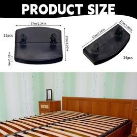 RFYTDCF Slatted Frame Holder, Slatted Holder End Cap Holder Plastic Slatted Frame Brackets 24 for Side and 12 for Centre Replacement Parts for Beds Connection Accessories