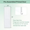 JUBEST 24"x80" 2-Panel Shaker Style White Primed Hollow Core Interior