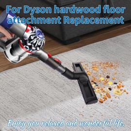 CBZZ CBZZ Upgraded 12' Wide Vacuum Brush & Adapter Replacement for Dyson V6-V15 Cordless Vacuum, 360 Swivel Floor Brush for Hardwood & Light Carpet