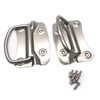 2pcs Silver 4 Inch Pull Ring Handle Nickel Plating Foldable