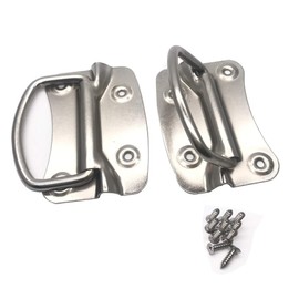 2pcs Silver 4 Inch Pull Ring Handle Nickel Plating Foldable Air Box Embedded Pull Handle Hardware Box Pull Ring