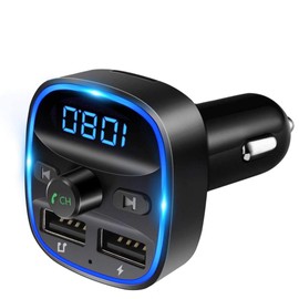 Bluetooth Car Adapter, Max Dual USB Car Charger, Hands-Free Calling Adapter fm radio Bluetooth aux transmitter car accessories With Music Player Support TF Card & USB Flash Drive