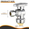 HeSun 5-PCs Push-Fit Angle Stop Valve, 1/2" Push x 1/4"