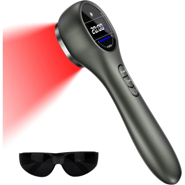 Red Light Infrared Device,Portable Cold Red Light, Red Light Lamp Infrared Light Device with 5/10/15/20 Timer and 4 Power for Human/Pets(14x650nm+3x808nm)