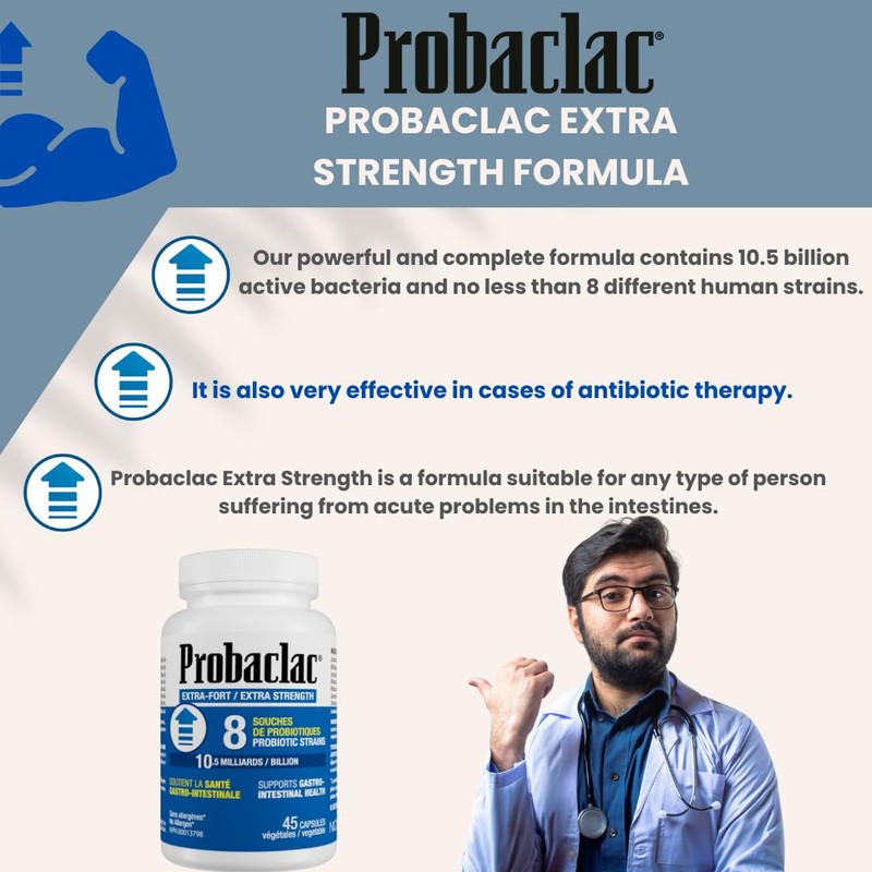 Probaclac Extra Strength Formula,Multistrain probiotic and lactic Ferment Complex,Formula Based