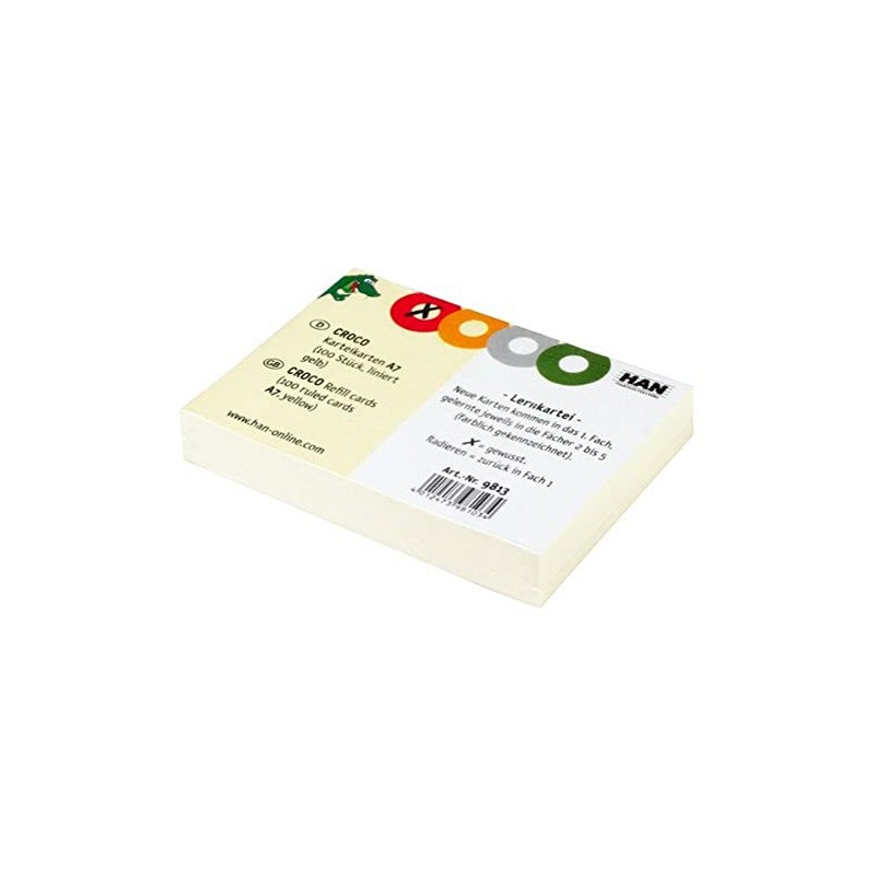HAN Index cards for CROCO DIN A8 Landscape DIN 190