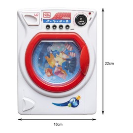Idena 40469 Washing Machine for Children with Light and Sound Function, Front Loader with 4 Programmes and Rotating Washing Drum, Toy for Learning Practical Skills