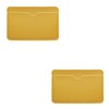 Aoktorkit 2 PCS Yellow PU Leather Credit Card Holder Minimalist
