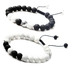 Softones 8MM Lava Rock Beads Bracelet for Men Women,Friendship Couples Gifts Natural Stone Bracelets