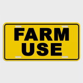Made In The USA FARM USE Vehicle License Plate Tag METAL car automobile truck farm LT014