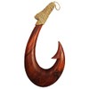 12" Hand Carved Wood Hawaiian Makau Fish Hook
